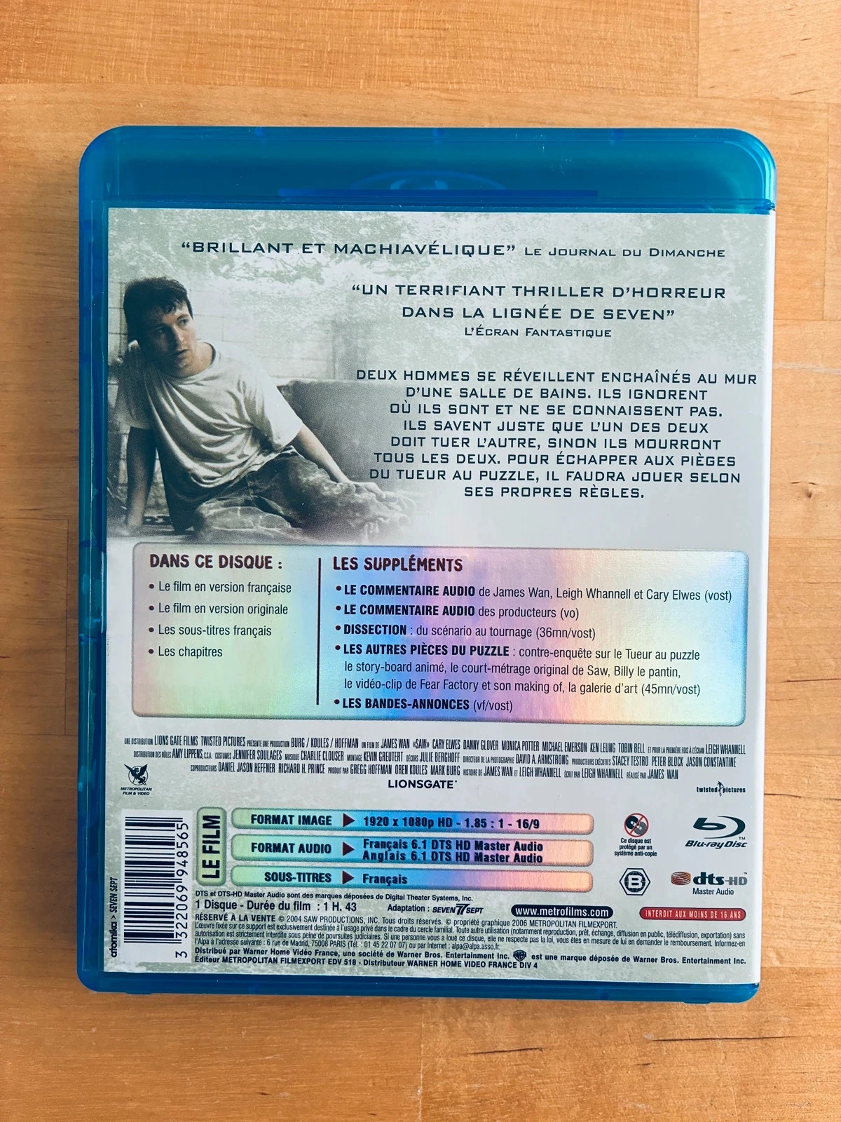 Blu-ray Saw director's cut edition. – photo 3